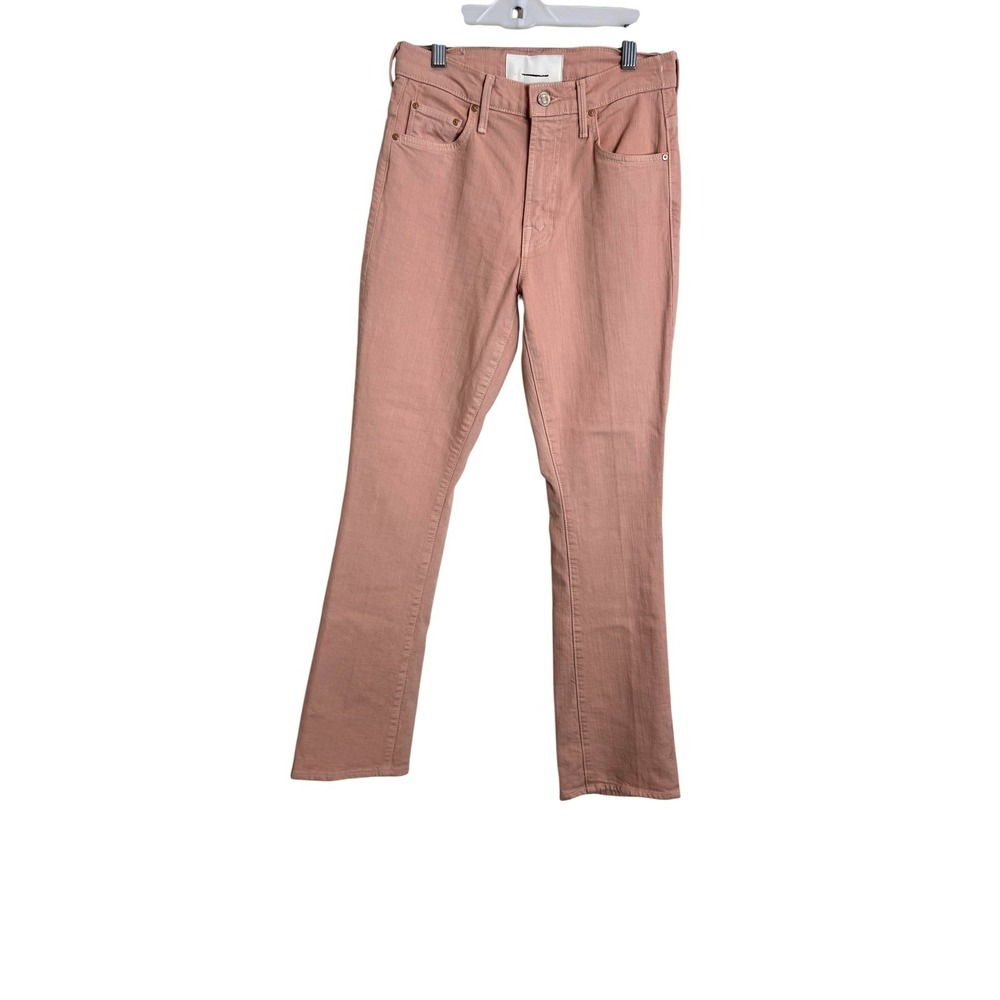 Mother The Insider Hover Jeans Womens 26 Pink High Rise Bootcut‎ Stretch USA